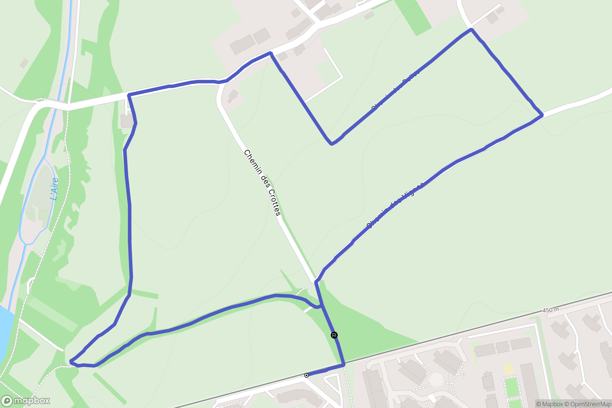 Saint-Julien-en-Genevois : carte du parcours de randonnée - France