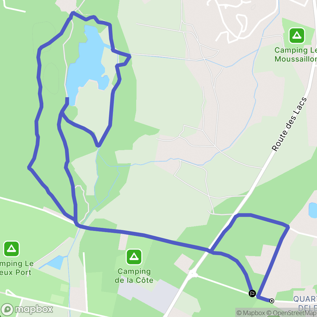 Messanges : carte du parcours de randonnée - France