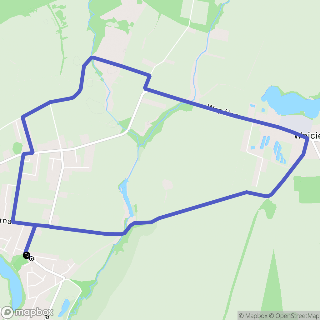 Kłodawa: mapa trasy - Poland