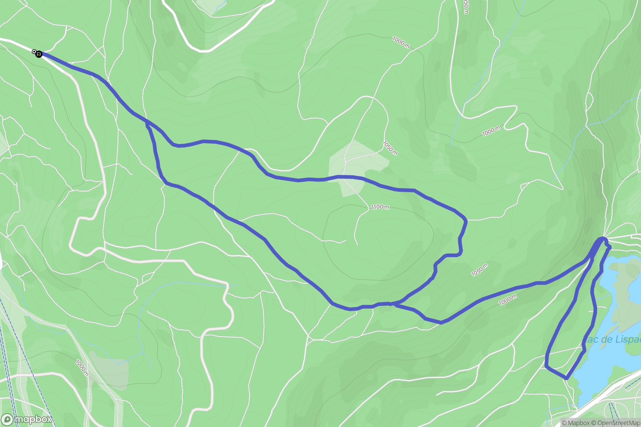 Xonrupt-Longemer : carte du parcours de randonnée - France