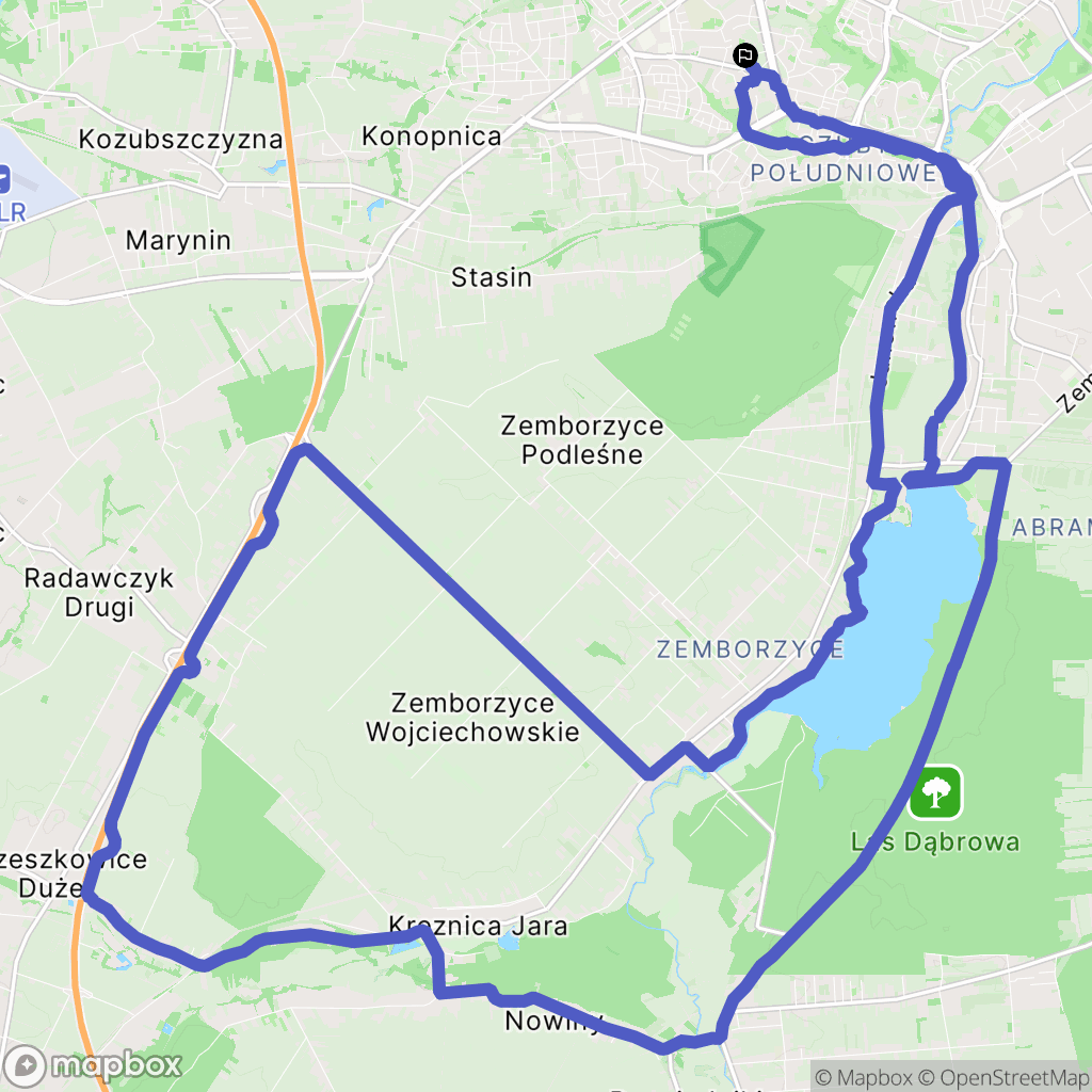 Lublin: mapa trasy - Poland