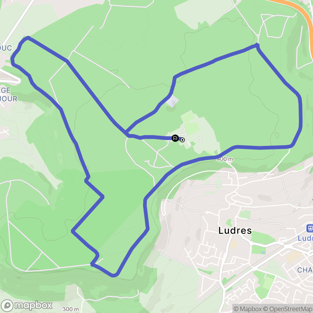 Ludres : carte du parcours de randonnée - France