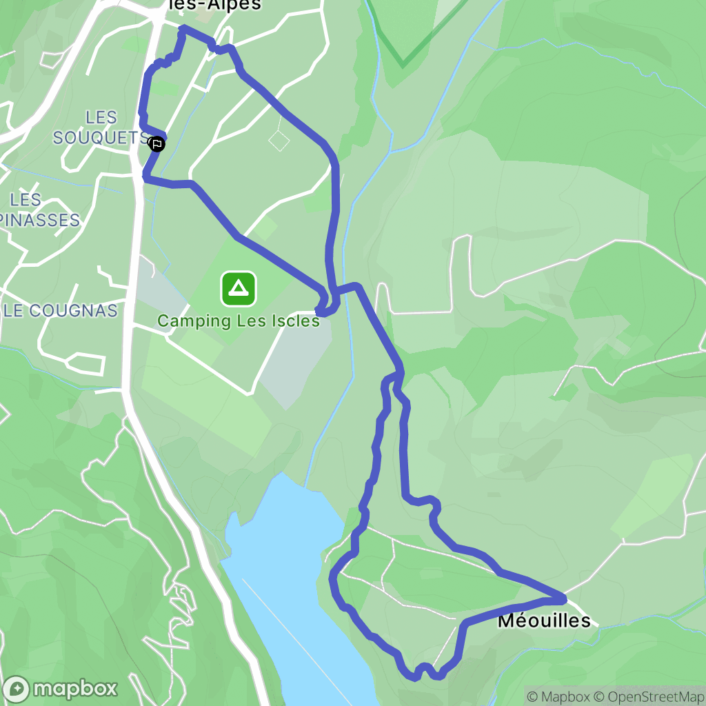 Saint-André-les-Alpes : carte du parcours de randonnée - France