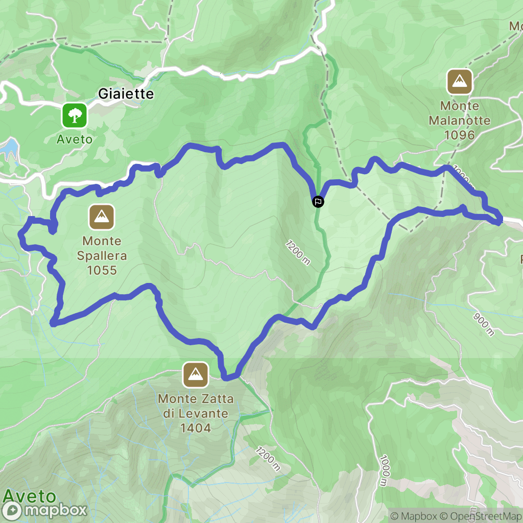  : carte du parcours de randonnée - Italy