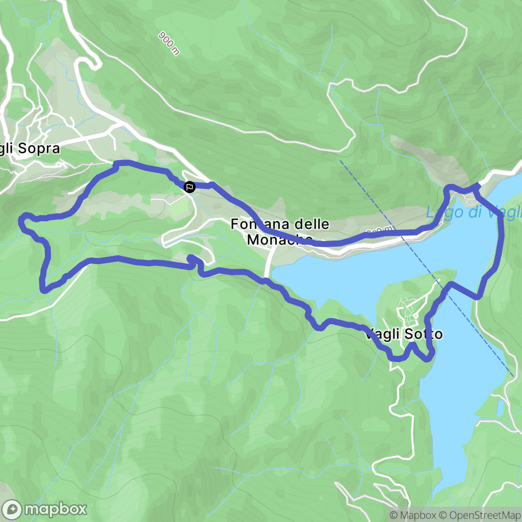 : carte du parcours de randonnée - Italy