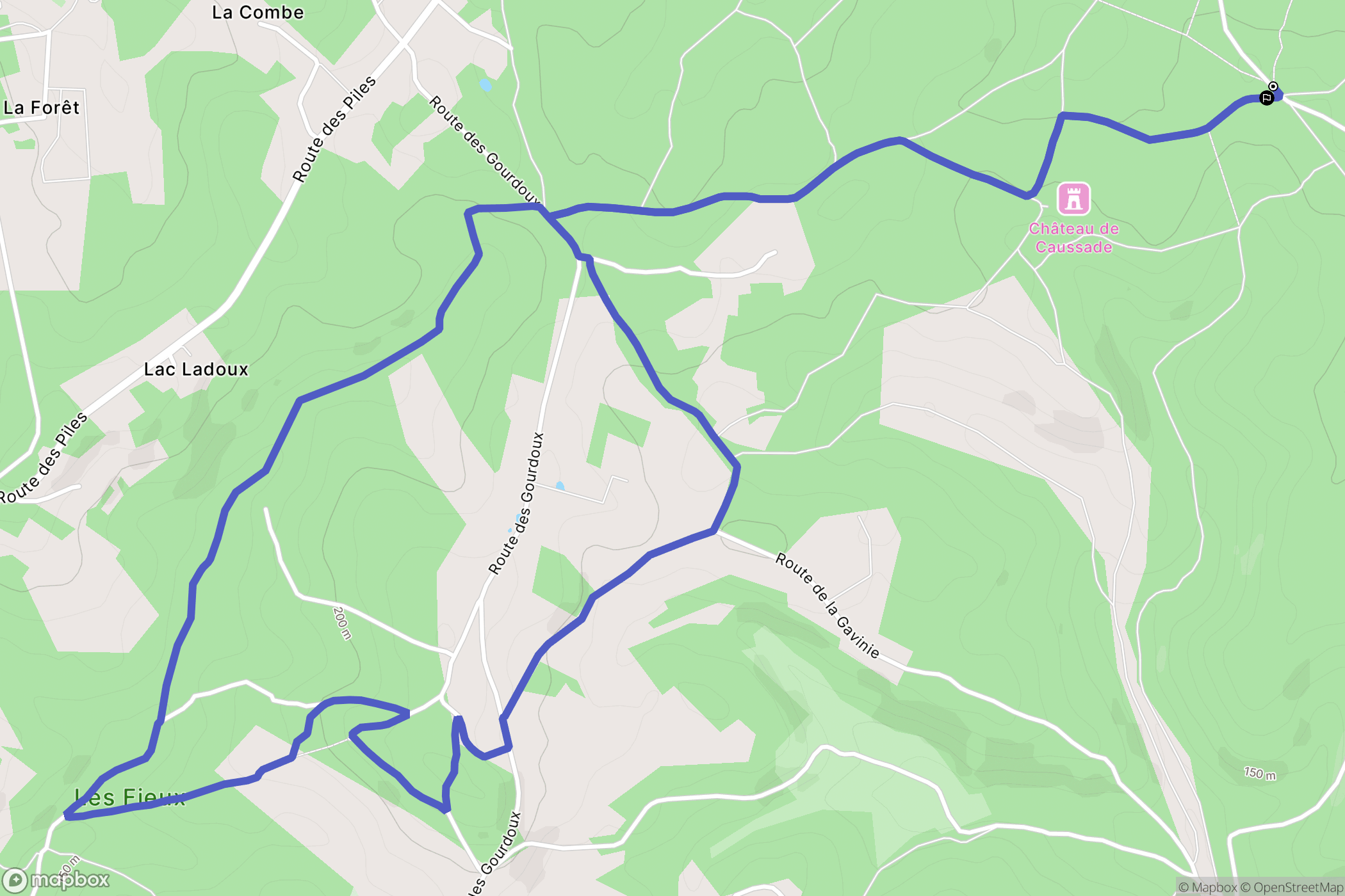 Antonne-et-Trigonant : carte du parcours de randonnée - France