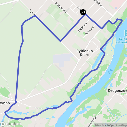 Rybienko Nowe: mapa trasy - Poland