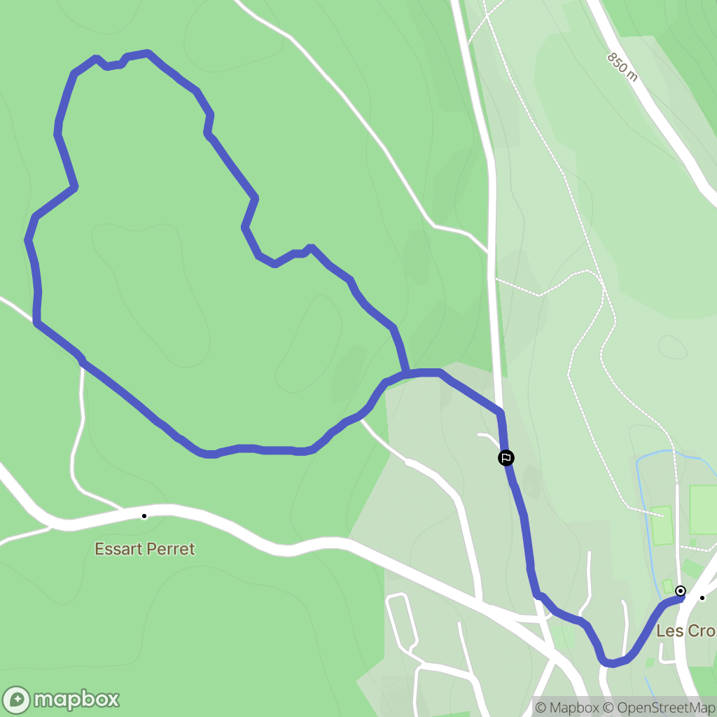 Les Crozets : carte du parcours de randonnée - France