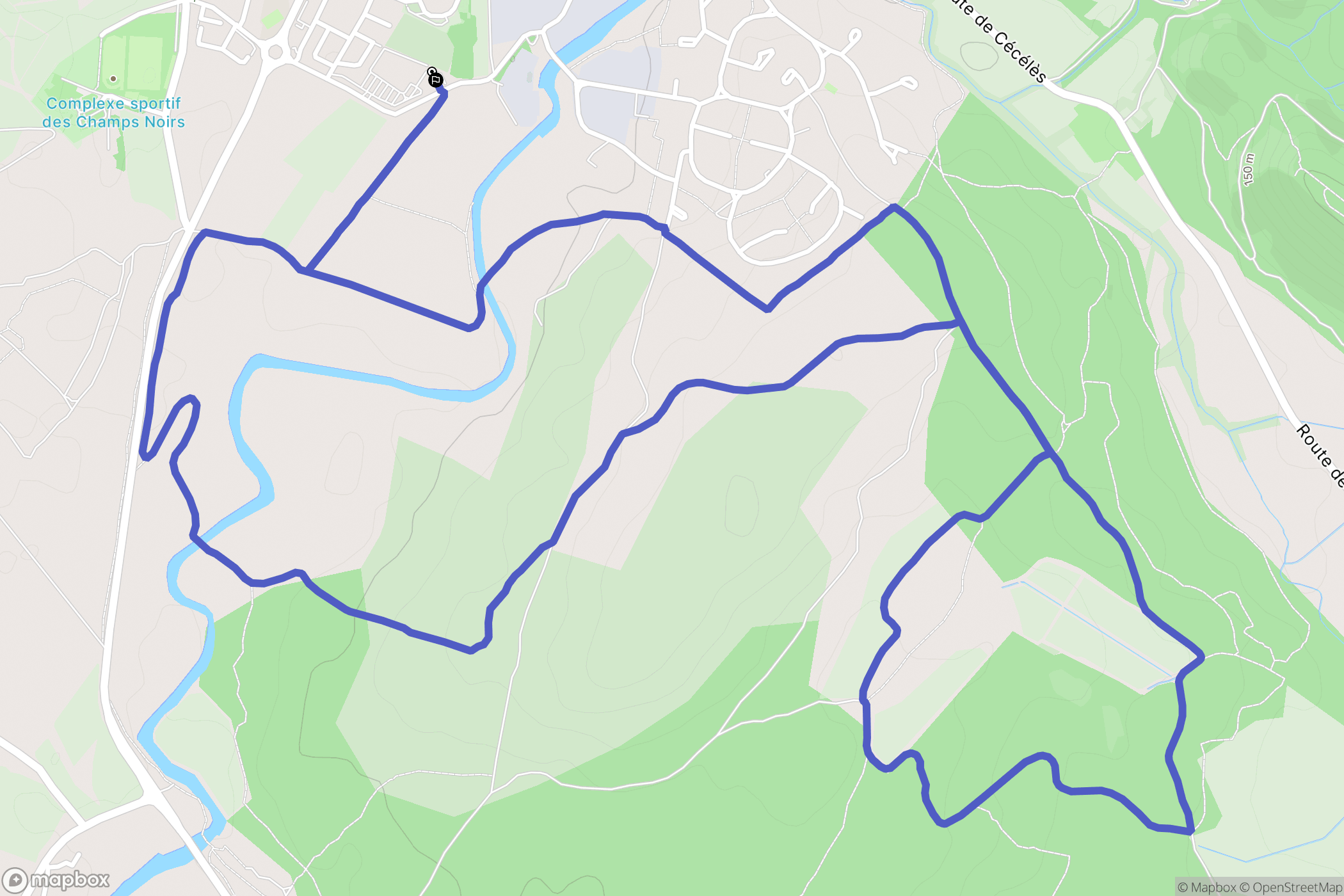 Saint-Mathieu-de-Tréviers : carte du parcours de randonnée - France