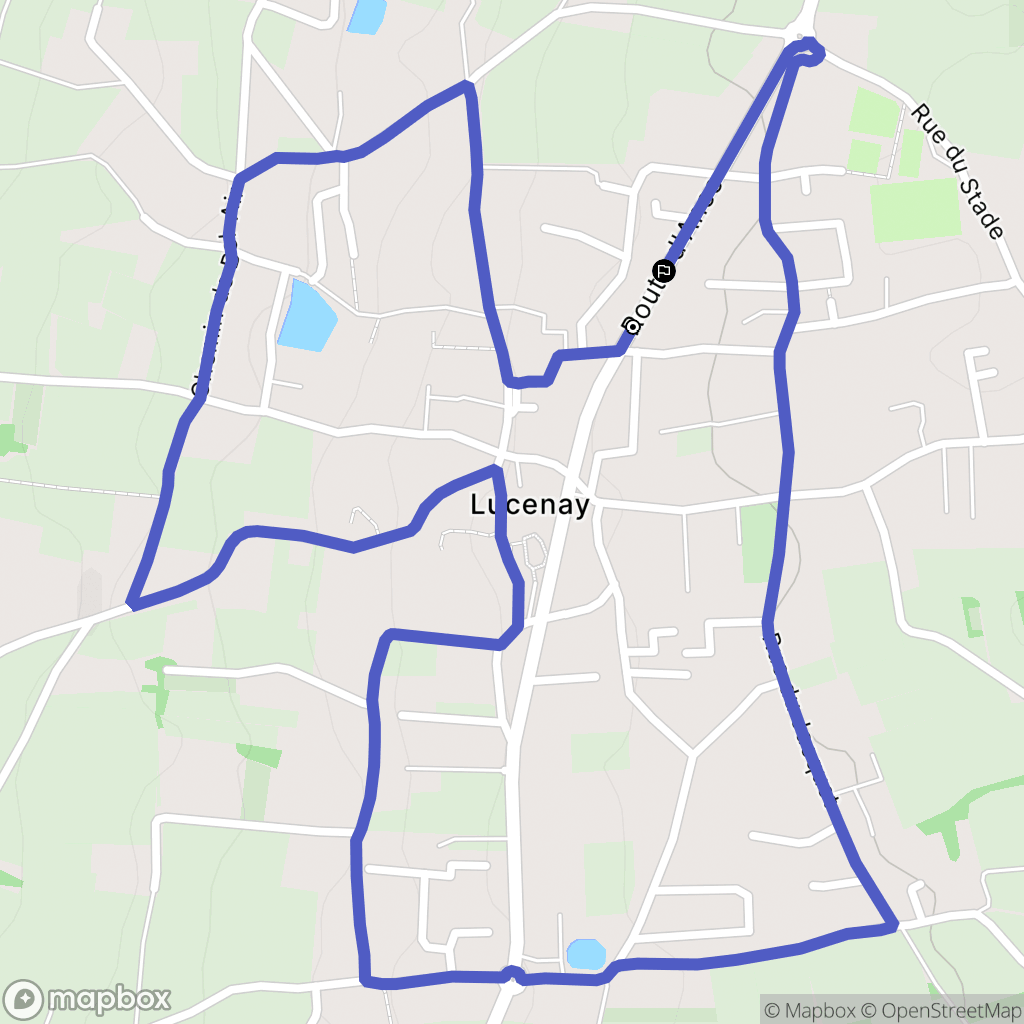 Lucenay : carte du parcours de randonnée - France