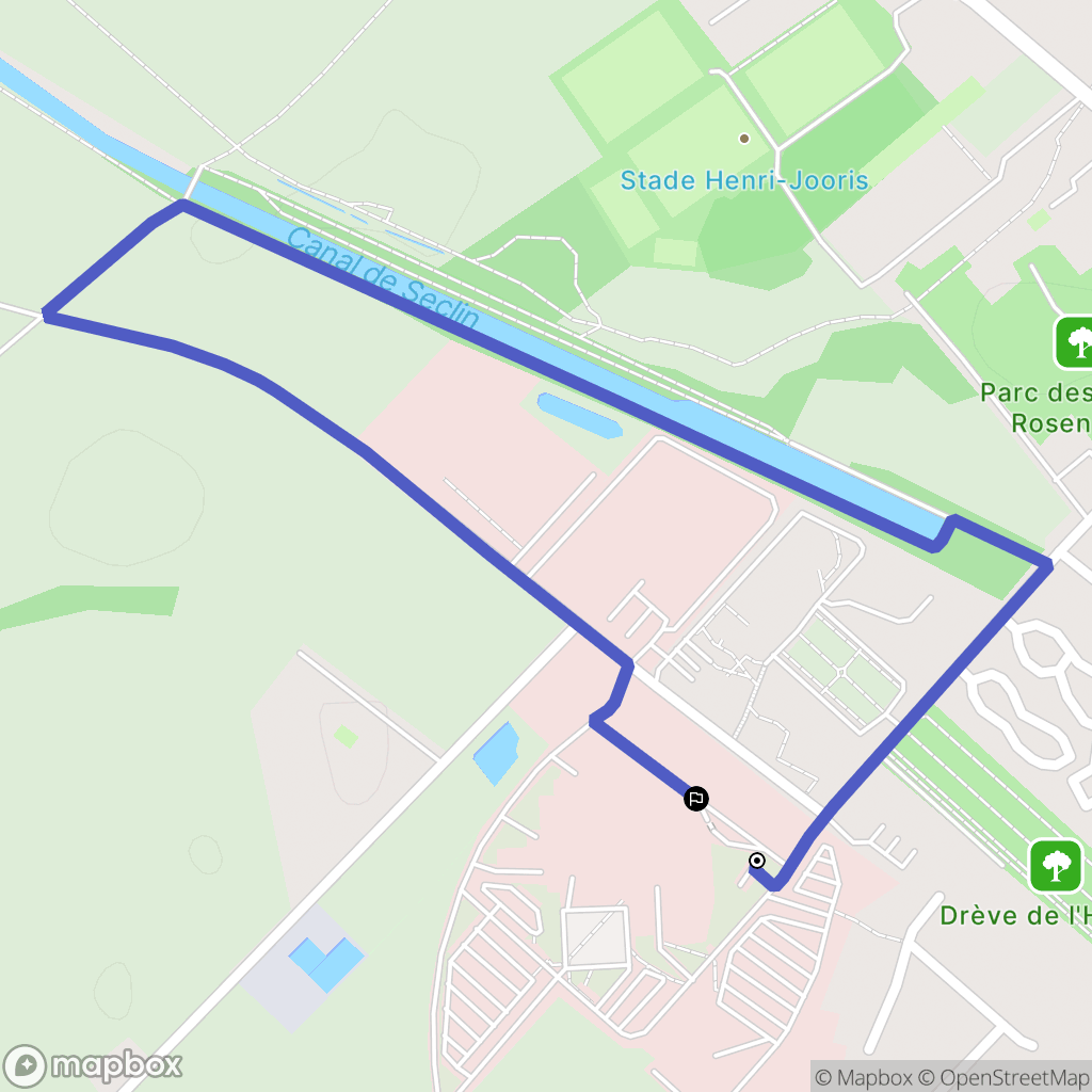 Seclin : carte du parcours de randonnée - France