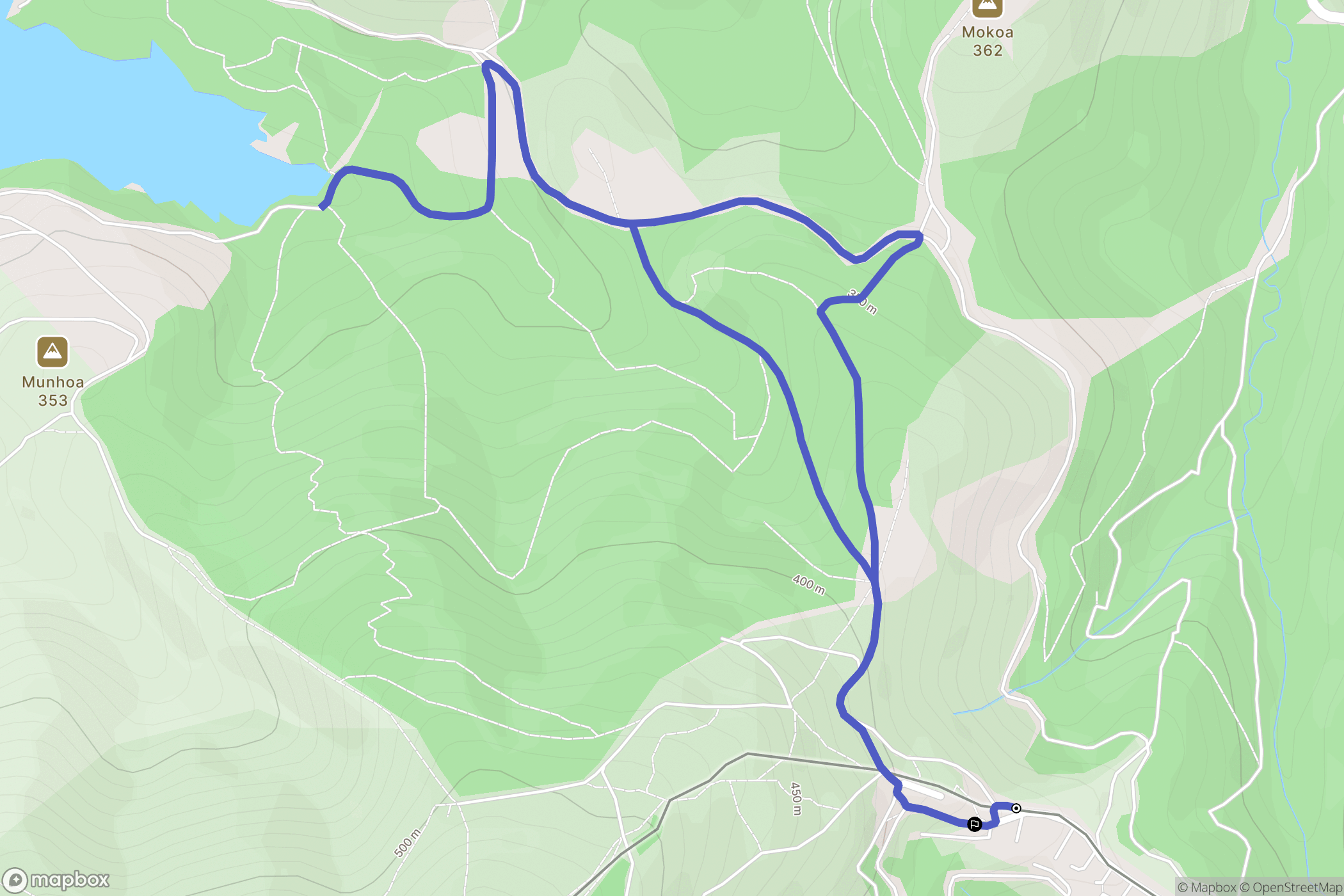 Bera : carte du parcours de randonnée - Spain