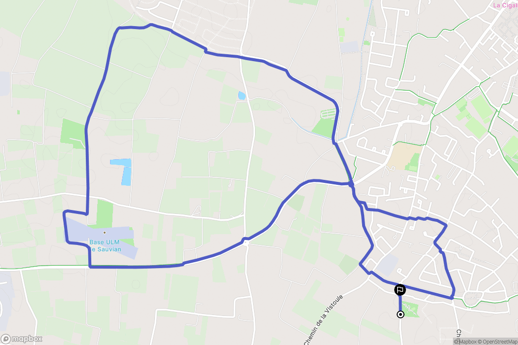 Sérignan : carte du parcours de randonnée - France