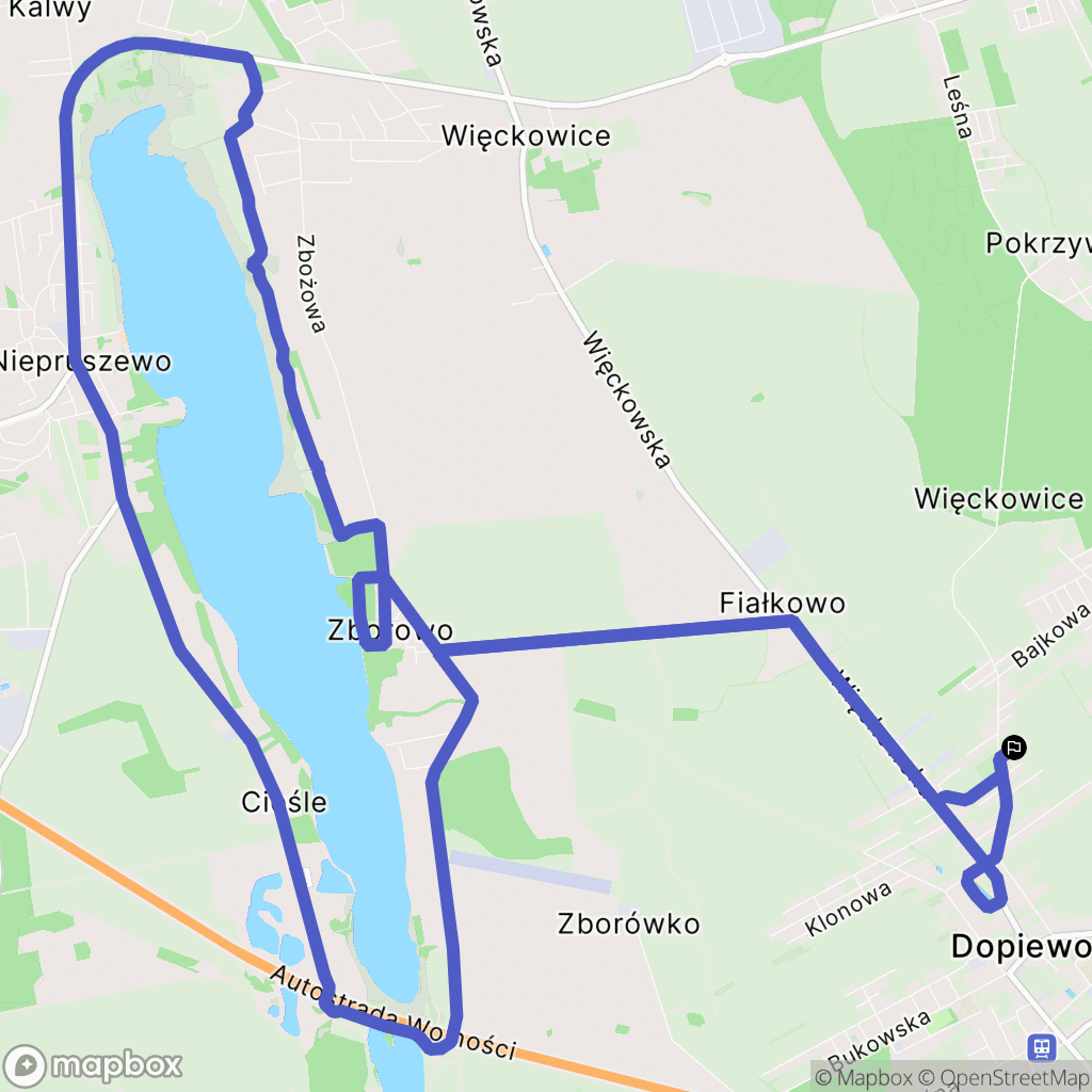 Dopiewo: mapa trasy - Poland