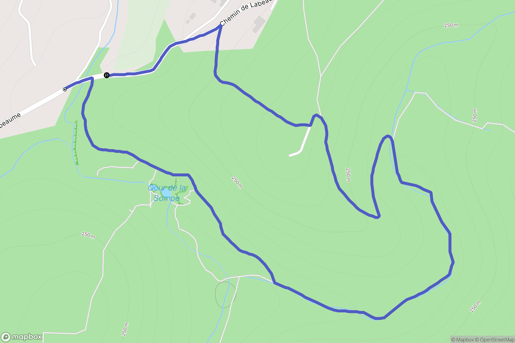 Lagorce : carte du parcours de randonnée - France