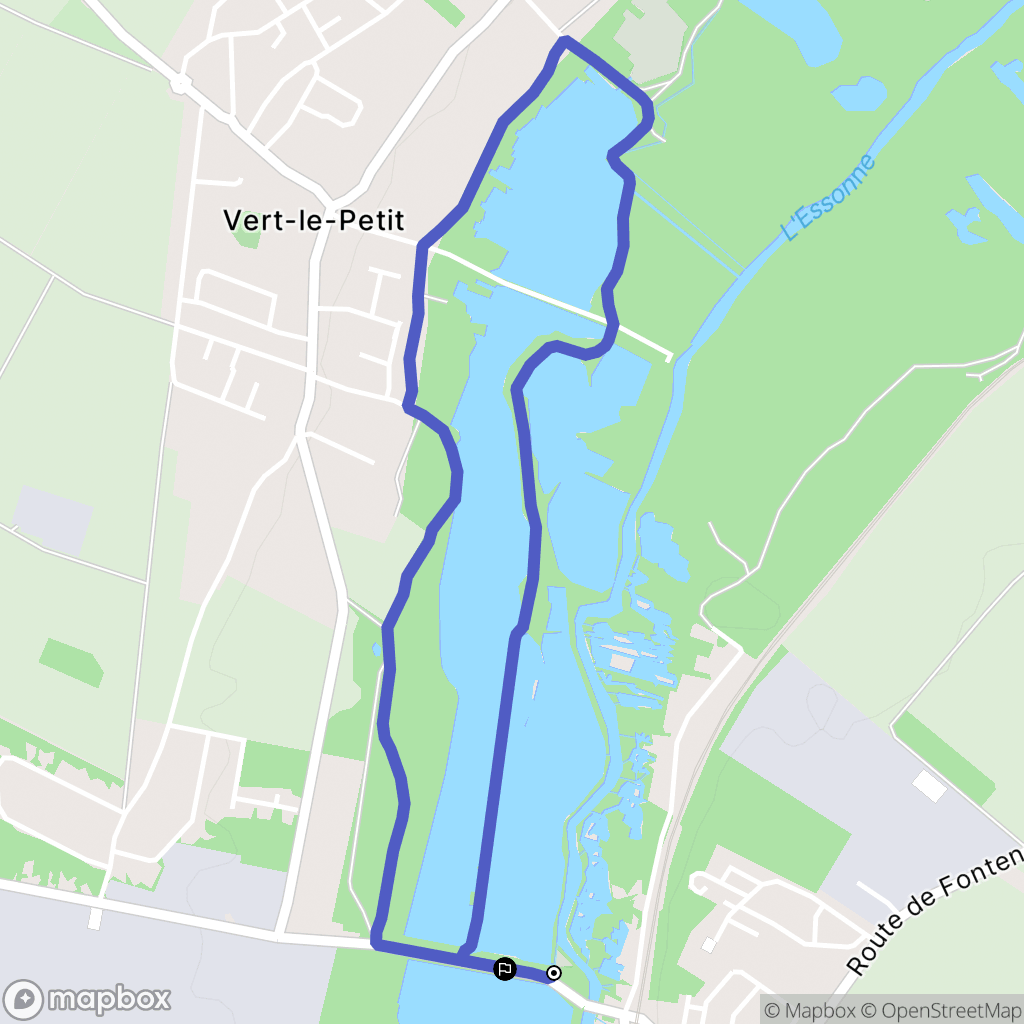 Vert-le-Petit : carte du parcours de randonnée - France