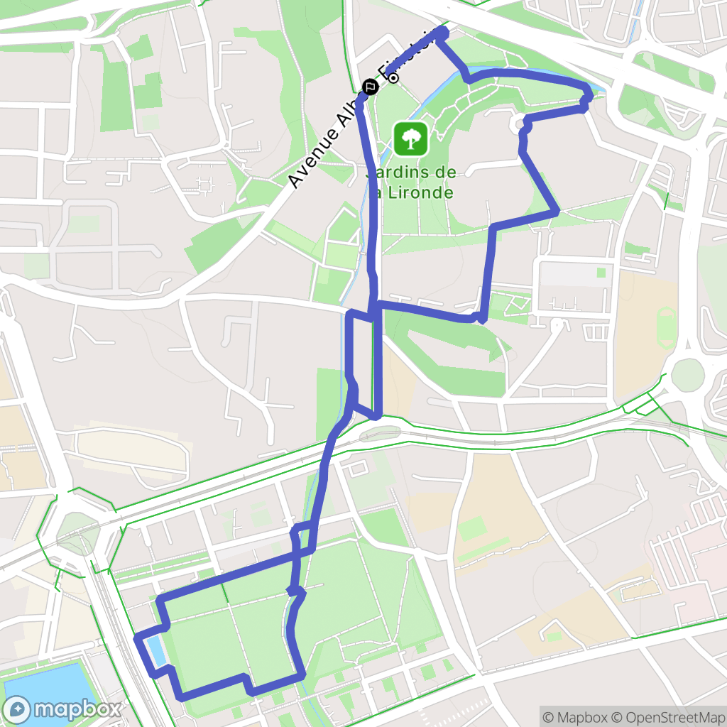 Montpellier : carte du parcours de randonnée - France
