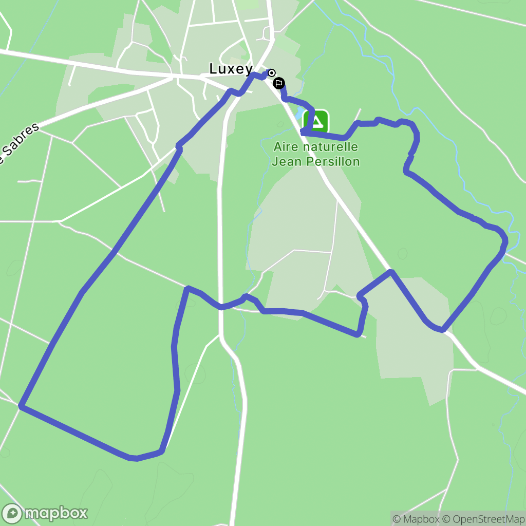 Luxey : carte du parcours de randonnée - France