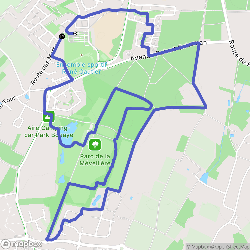 Bouaye : carte du parcours de randonnée - France
