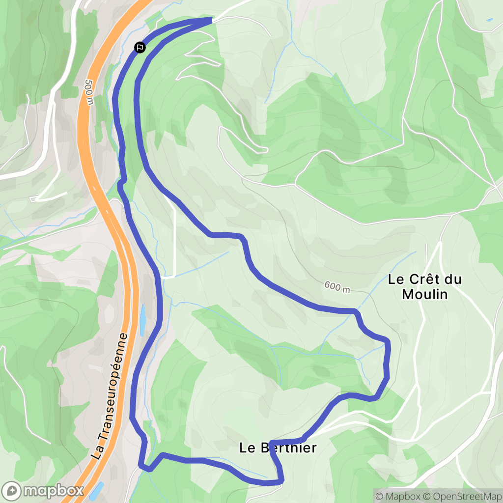 Saint-Marcel-l'Éclairé : carte du parcours de randonnée - France
