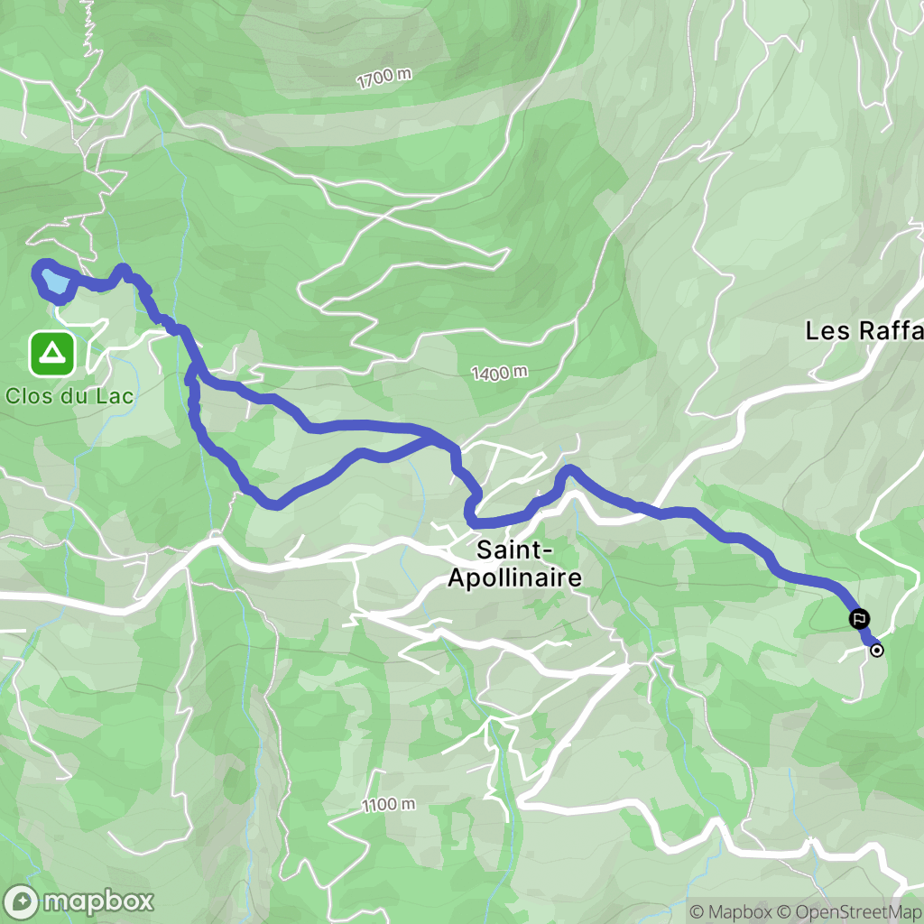 Savines-le-Lac : carte du parcours de randonnée - France