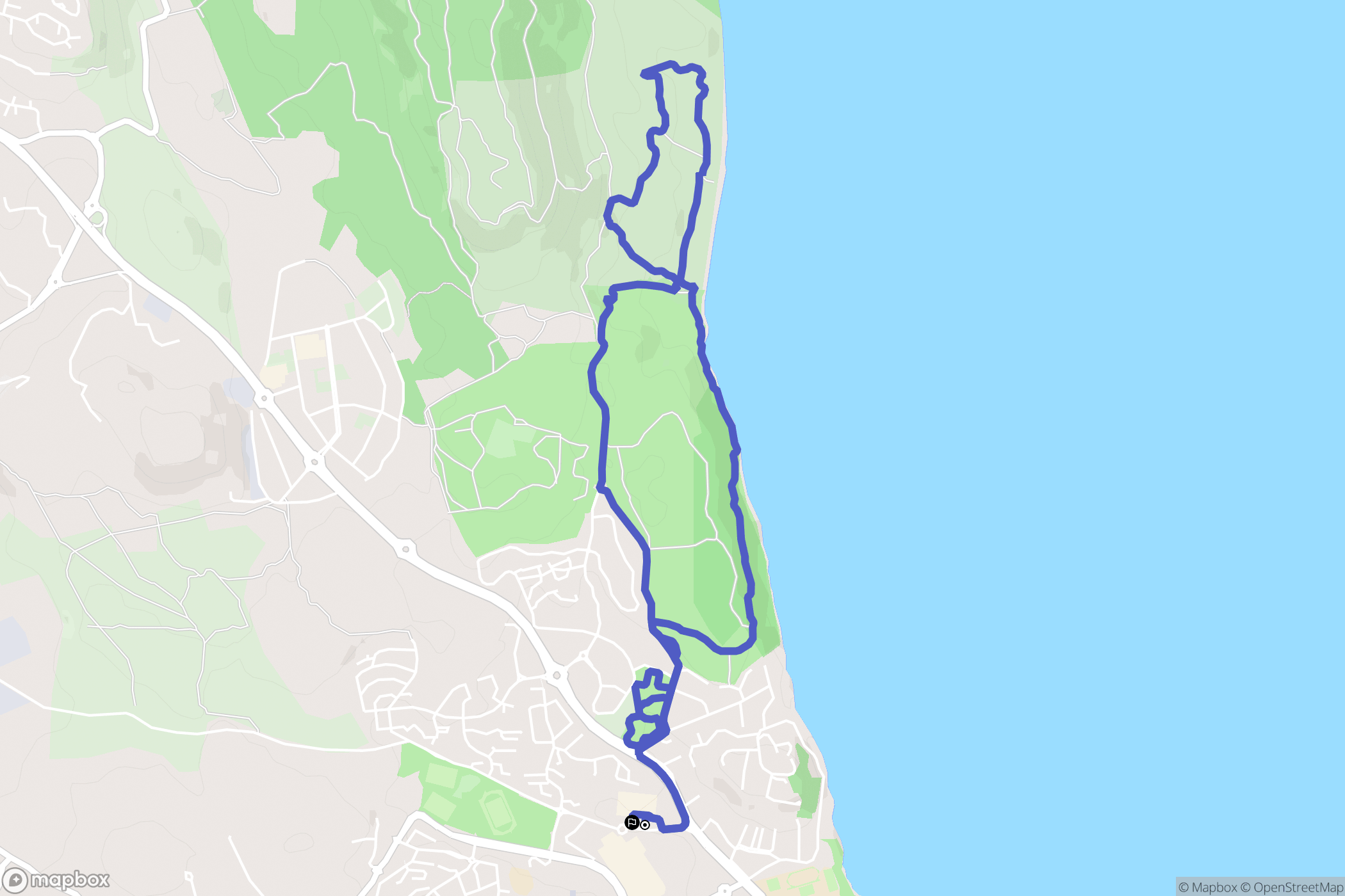 Martigues : carte du parcours de randonnée - France