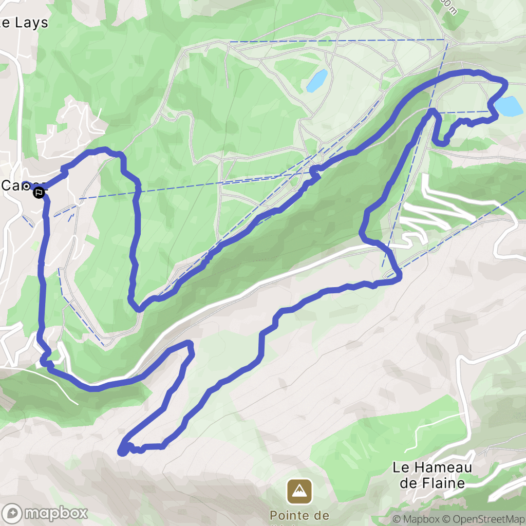 Arâches-la-Frasse : carte du parcours de randonnée - France