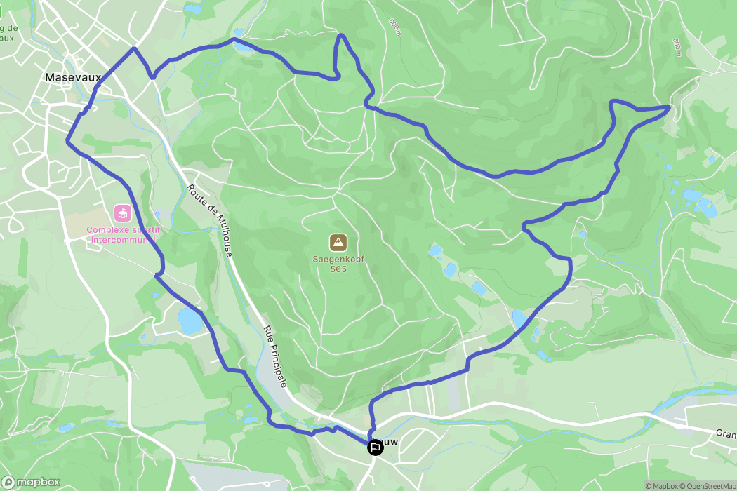 Lauw : carte du parcours de randonnée - France
