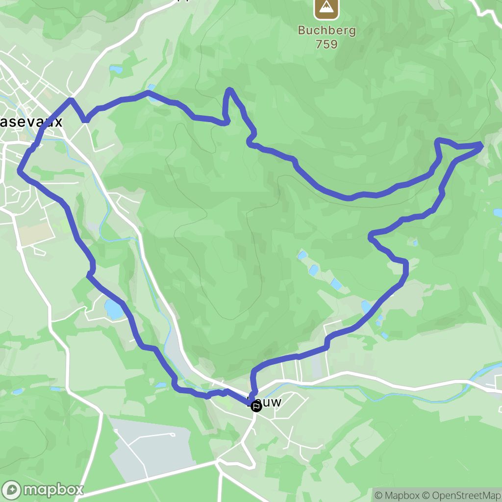 Lauw : carte du parcours de randonnée - France