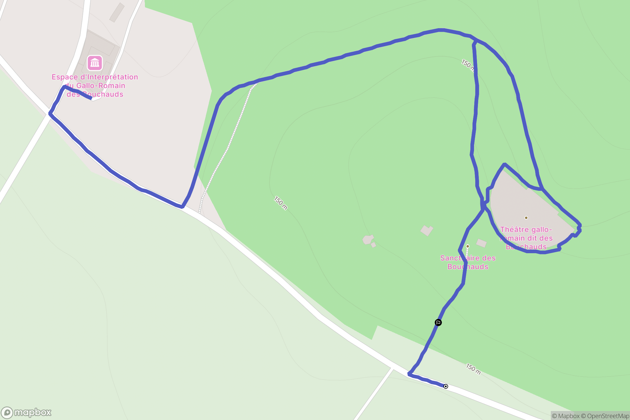 Saint-Cybardeaux : carte du parcours de randonnée - France