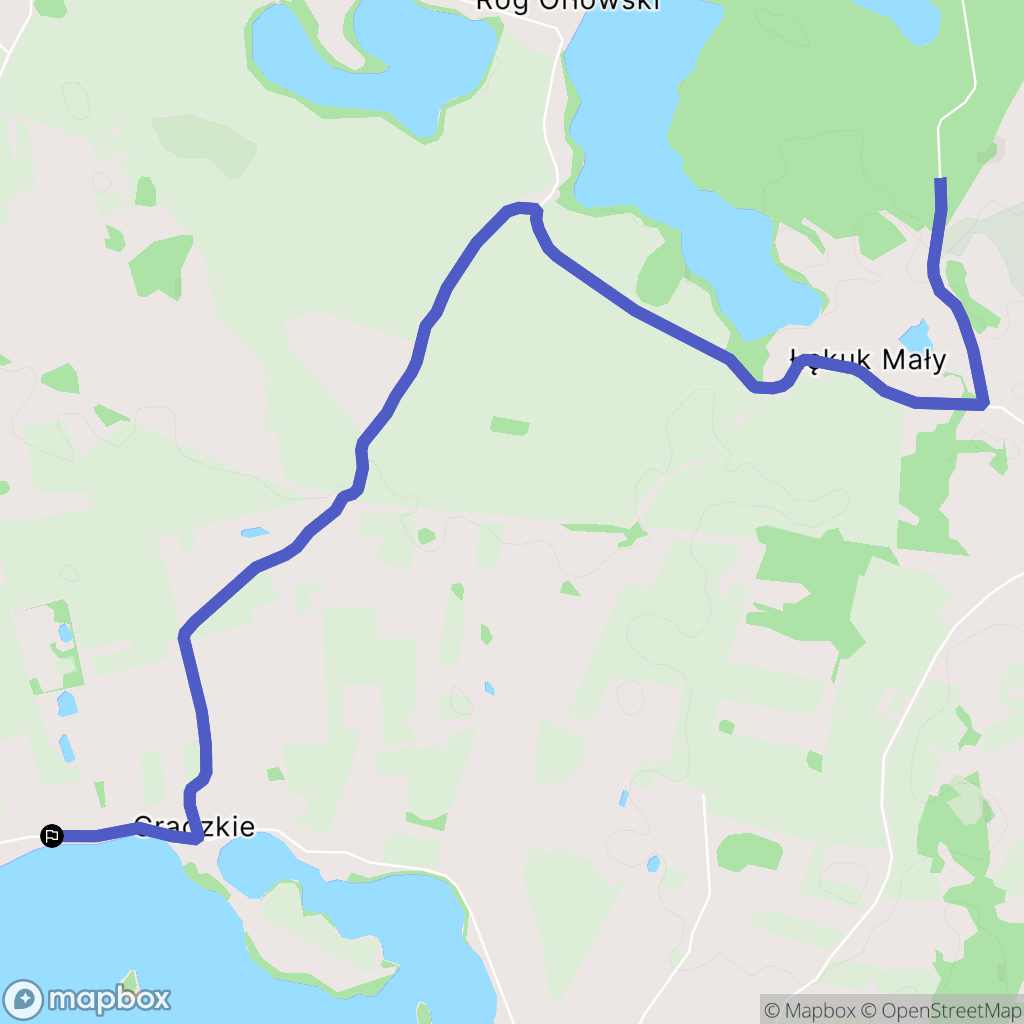 Grądzkie: mapa trasy - Poland