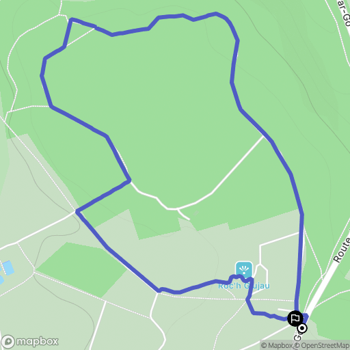 Hanvec : carte du parcours de randonnée - France