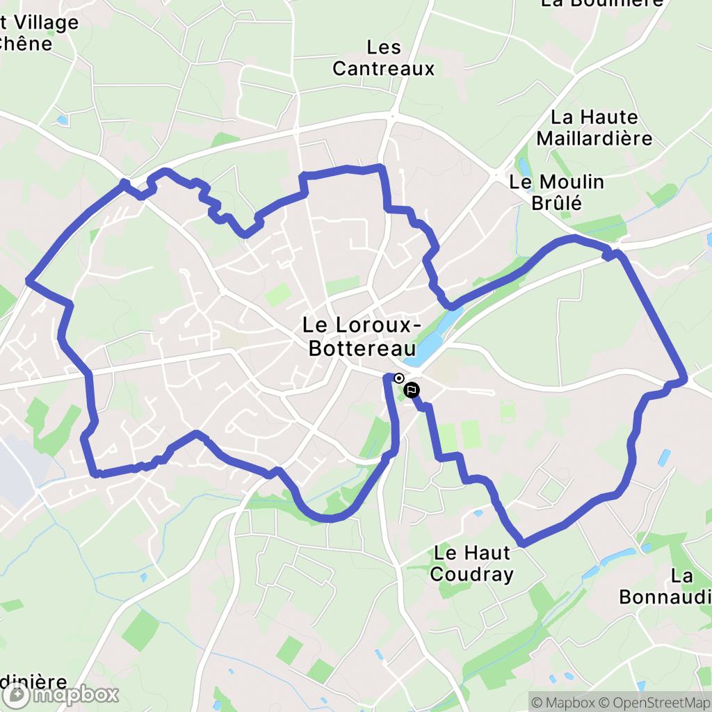 Le Loroux-Bottereau : carte du parcours de randonnée - France