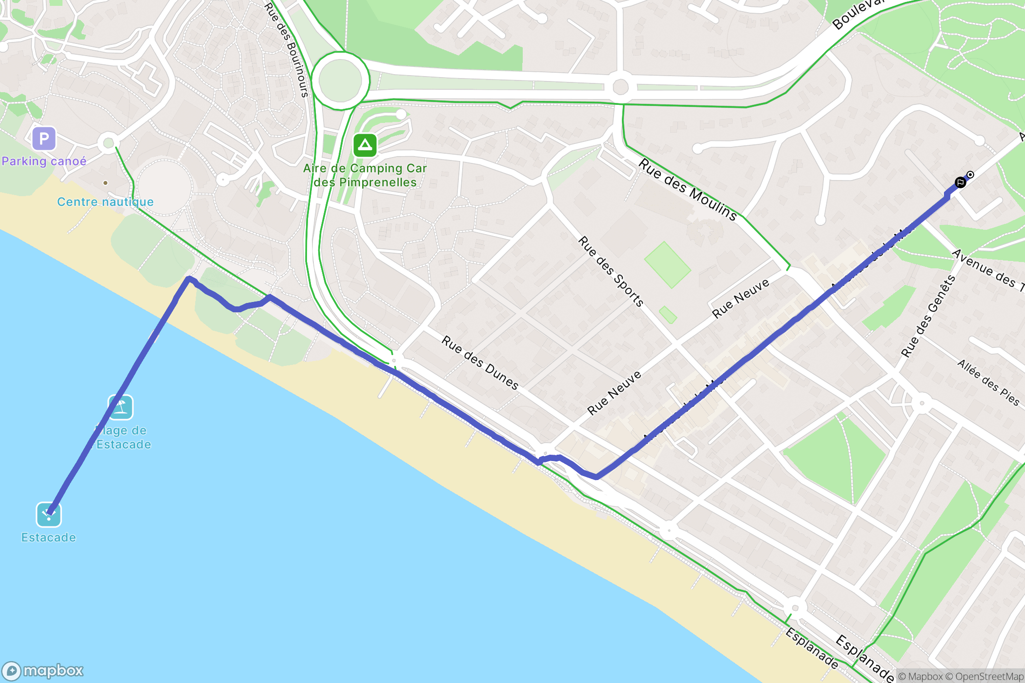 Saint-Jean-de-Monts : carte du parcours de randonnée - France