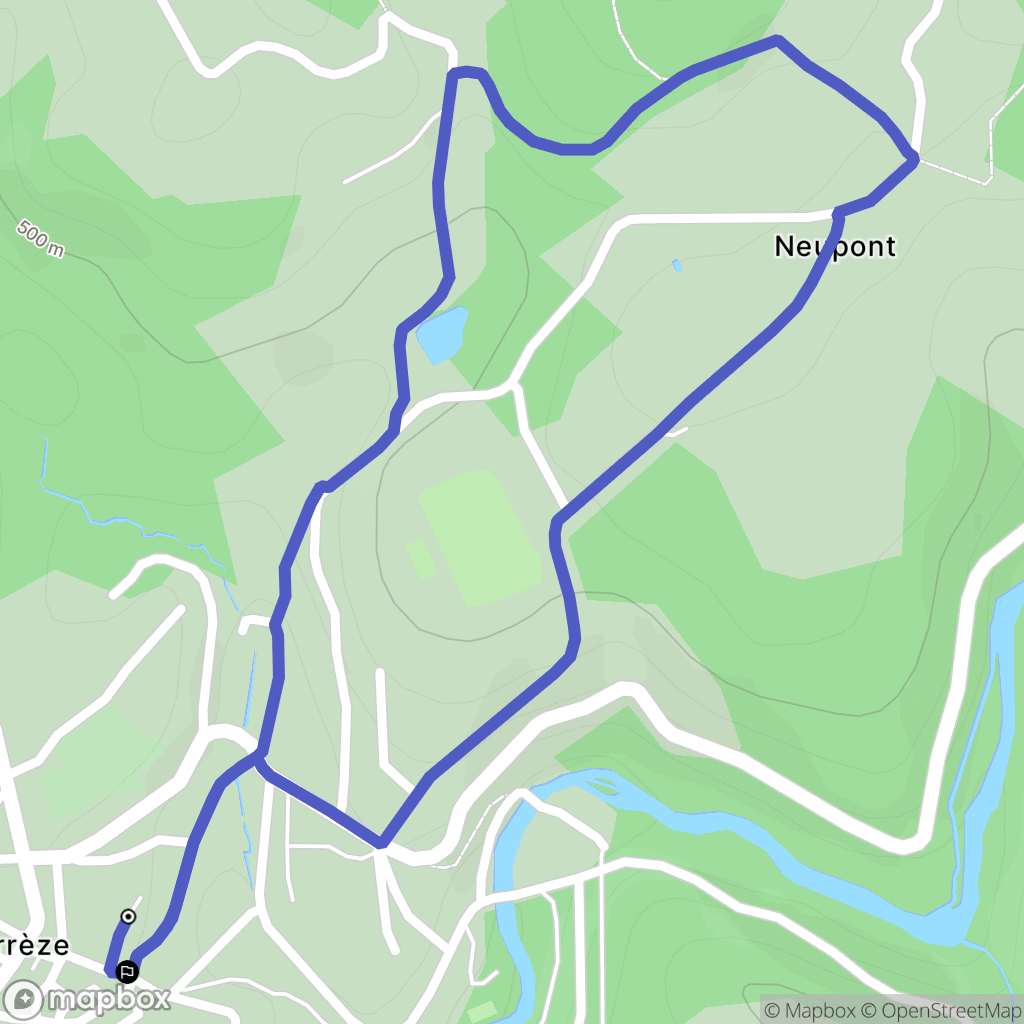 Corrèze : carte du parcours de randonnée - France