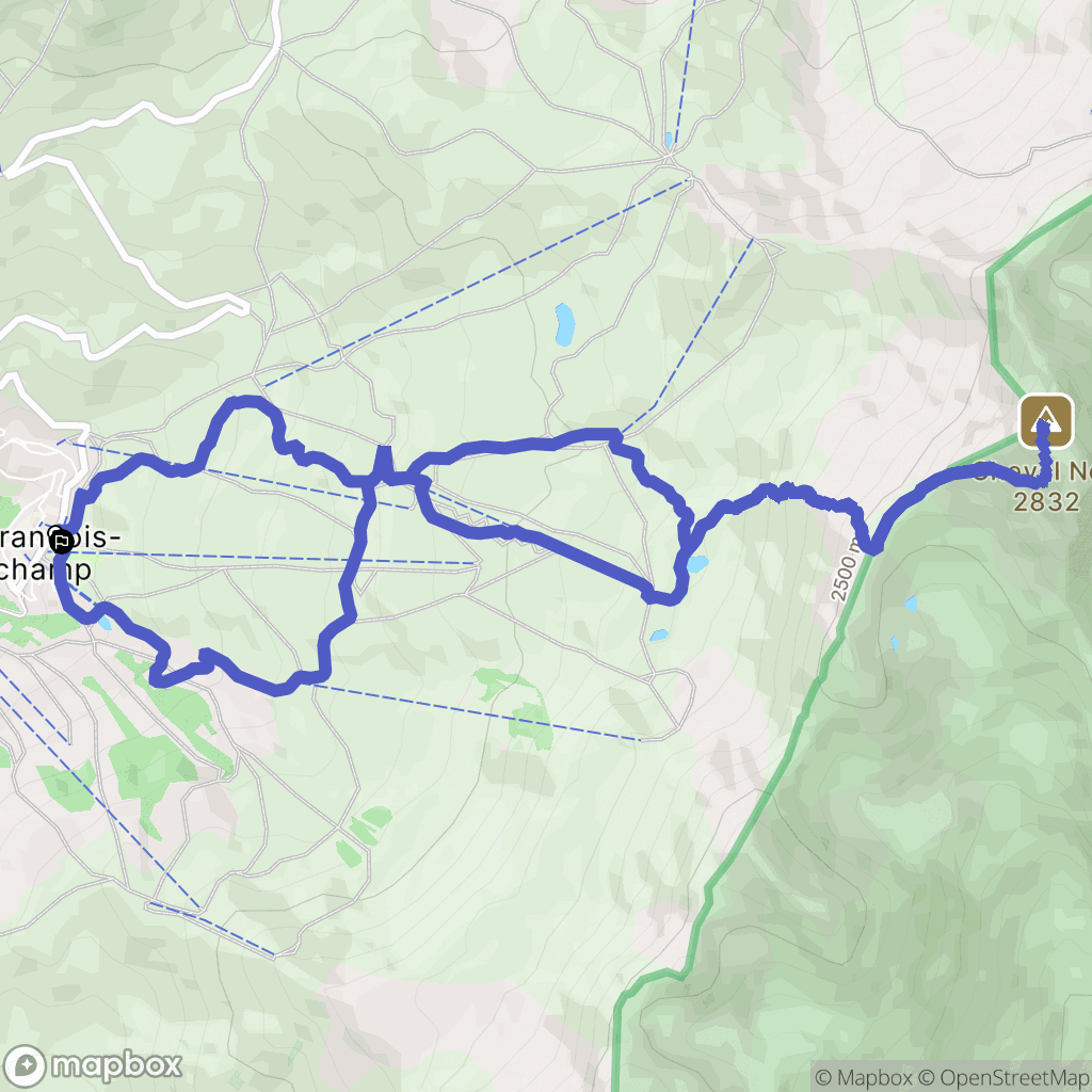 Saint-François-Longchamp : carte du parcours de randonnée - France