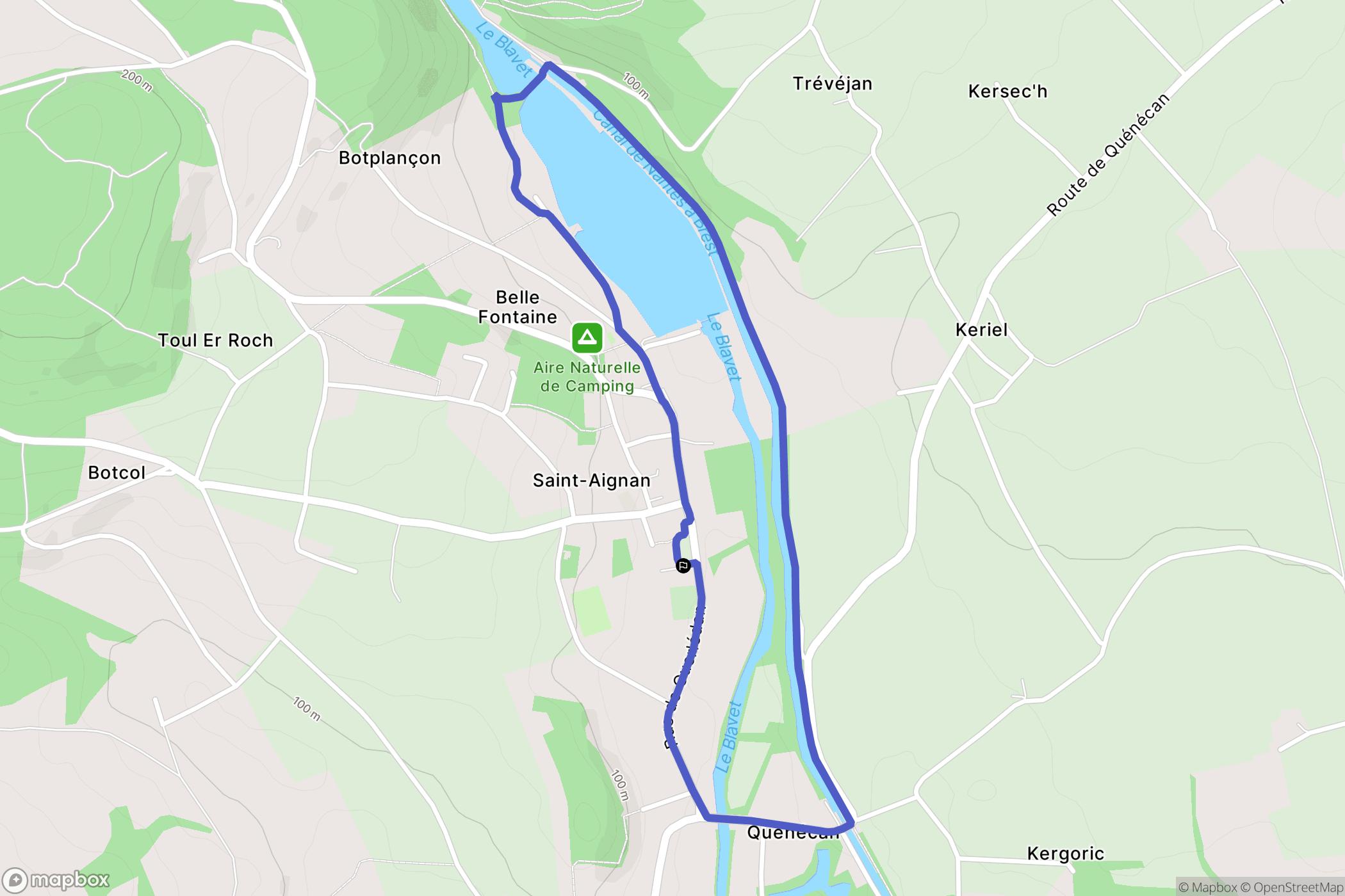 Saint-Aignan : carte du parcours de randonnée - France