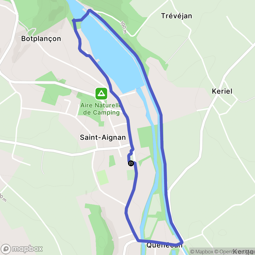 Saint-Aignan : carte du parcours de randonnée - France
