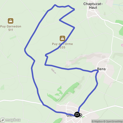 Artonne : carte du parcours de randonnée - France