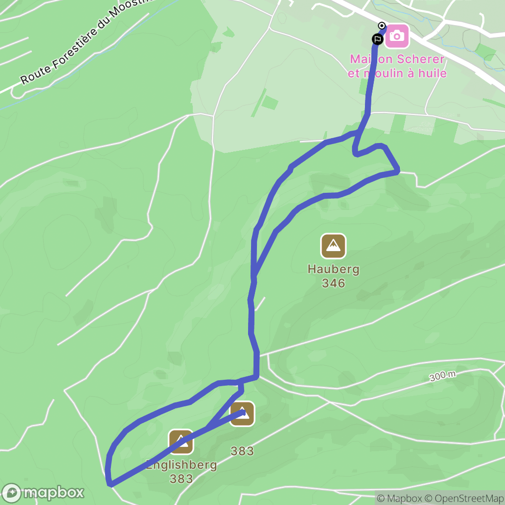 Wimmenau : carte du parcours de randonnée - France