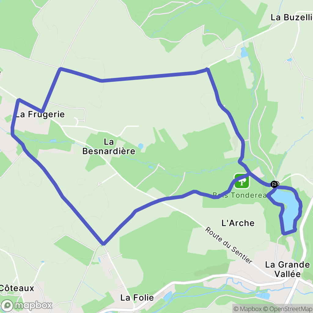Villedômer : carte du parcours de randonnée - France