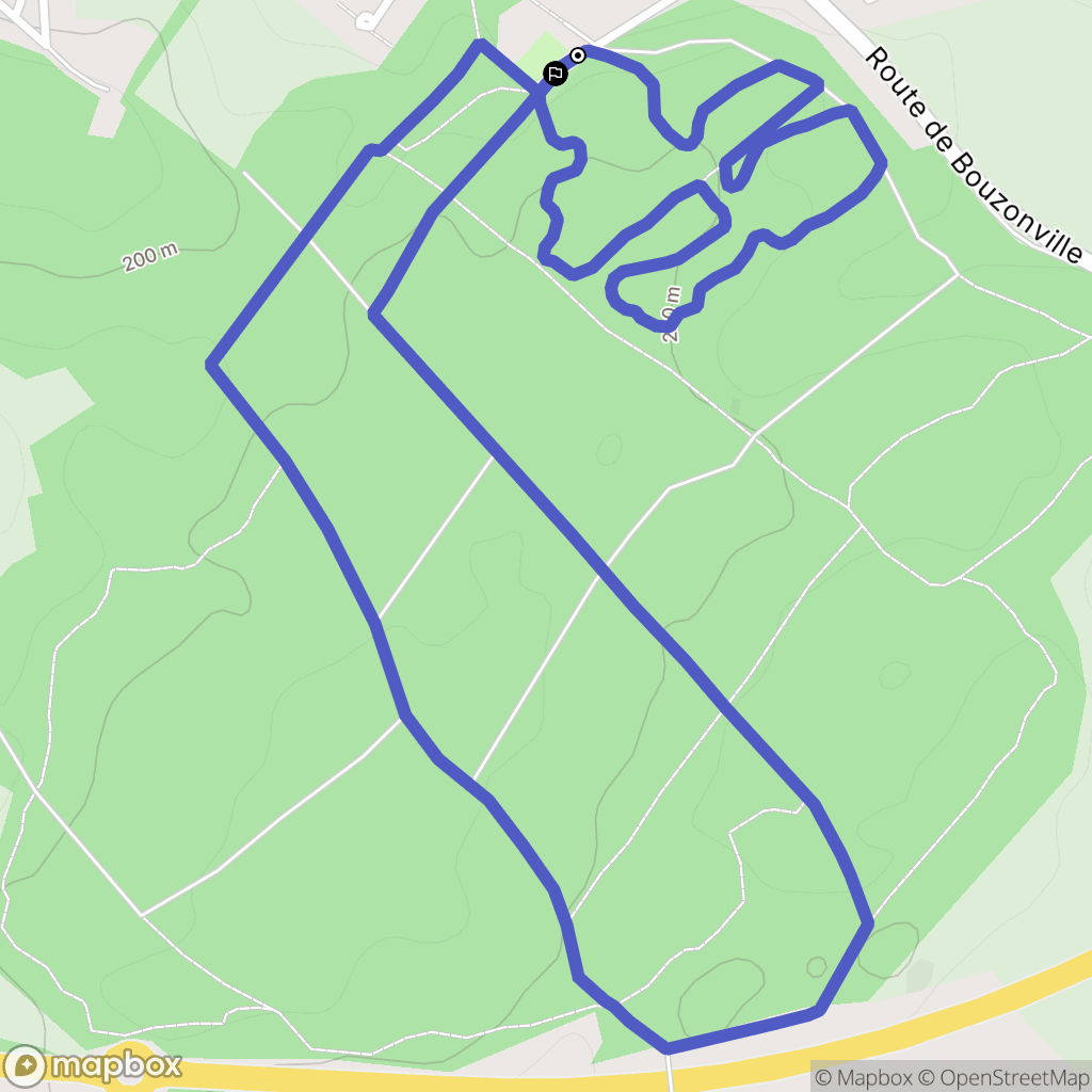 Yutz : carte du parcours de randonnée - France