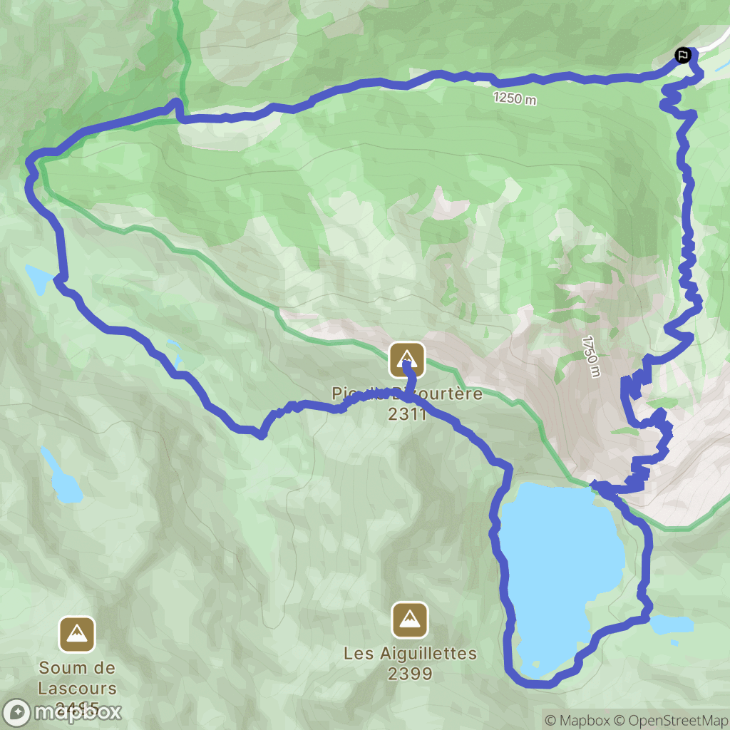 Bagnères-de-Bigorre : carte du parcours de randonnée - France