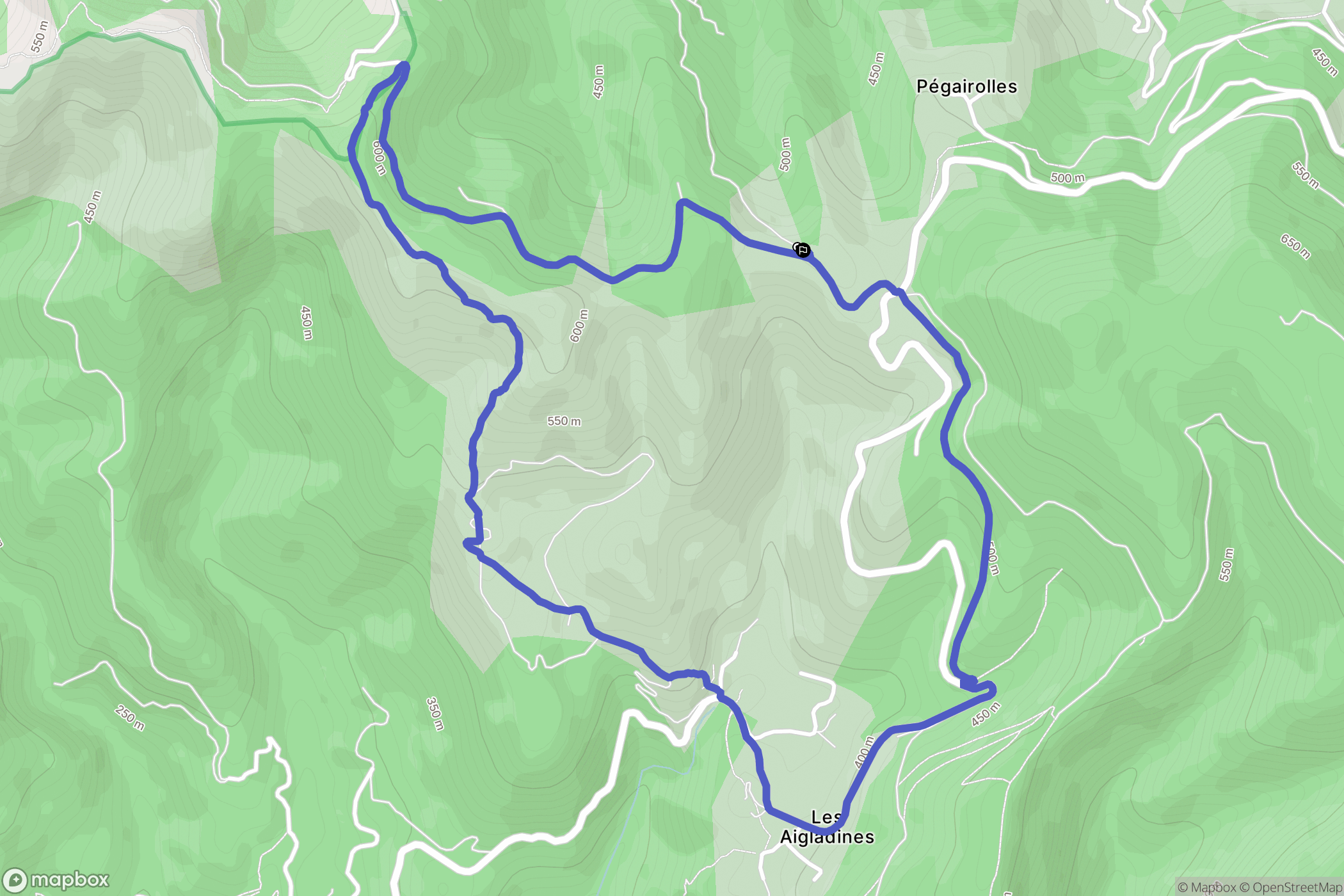 Mialet : carte du parcours de randonnée - France