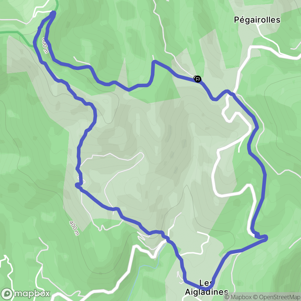Mialet : carte du parcours de randonnée - France