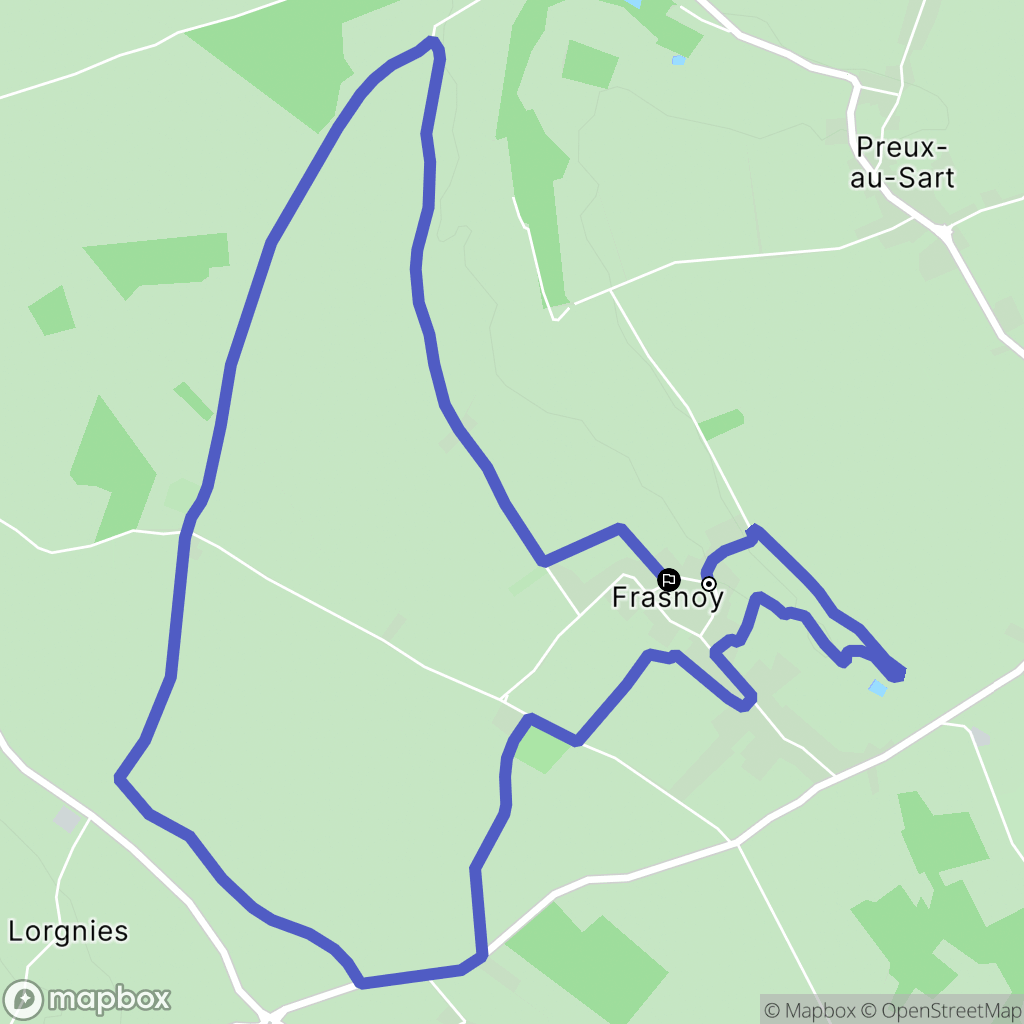 Frasnoy : carte du parcours de randonnée - France