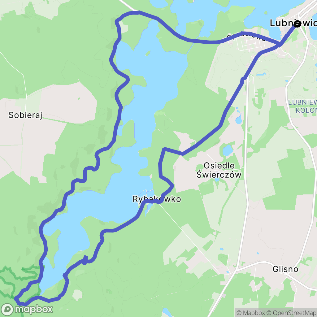 Lubniewice: mapa trasy - Poland