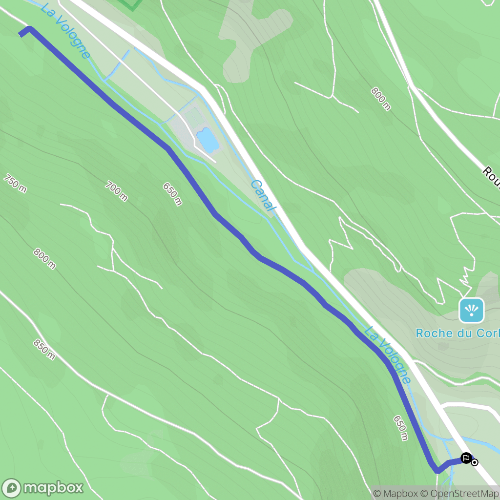 Gérardmer : carte du parcours de randonnée - France