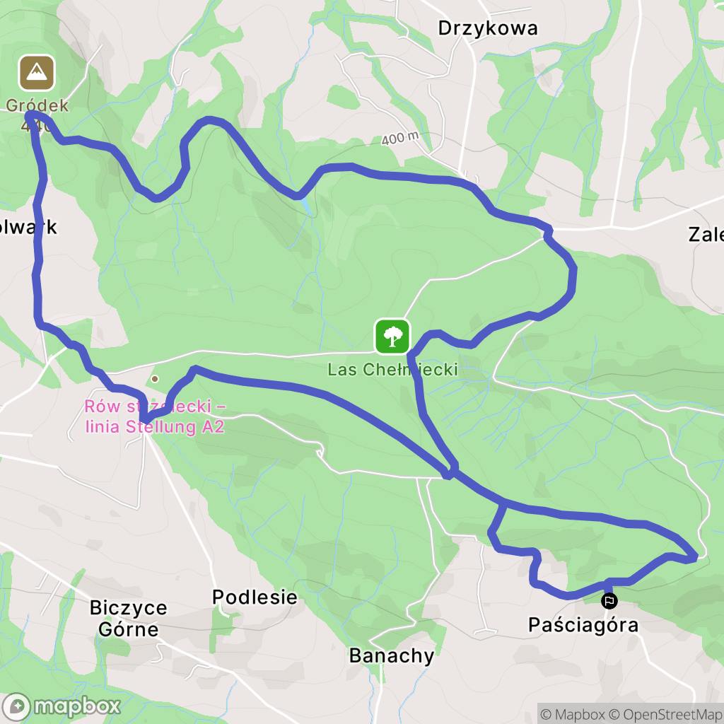 Chełmiec: mapa trasy - Poland