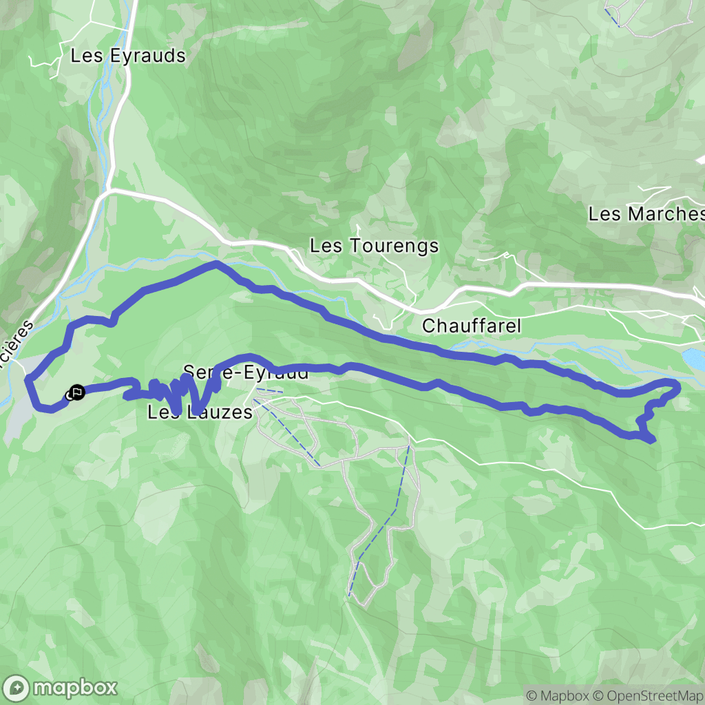 Saint-Jean-Saint-Nicolas : carte du parcours de randonnée - France
